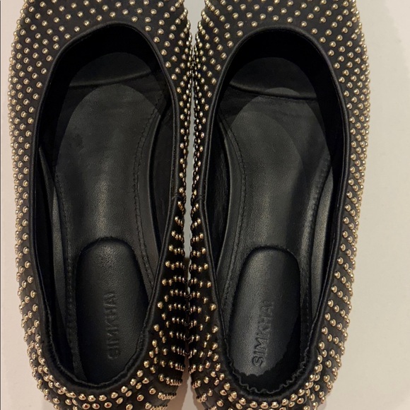 SIMKHAI Simkhai Shoes Flats Eden Studded Leather Flats size 10.5 - Picture 7 of 14